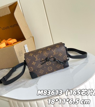 LOUIS VUITTON STEAMER MINI BAG MONOGRAM MACASSAN CANVAS 18×11×6.5CM